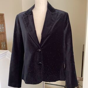 SUPPLY & DEMAND Black Velvet Blazer Sz L NWOT